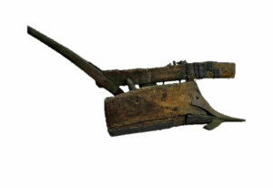An old wooden plough