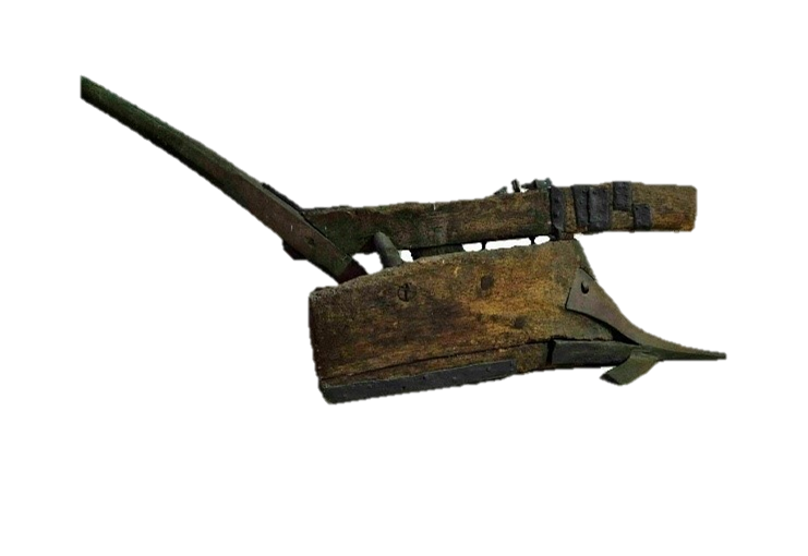 An old wooden plough